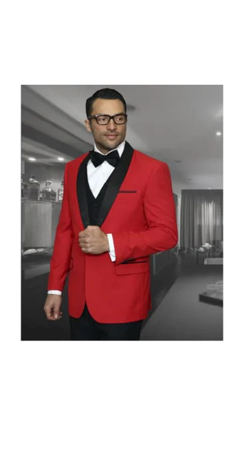 Men'S Red Shawl Lapel Side Vented Velvet Velour Cheap Priced Jacket For Mens