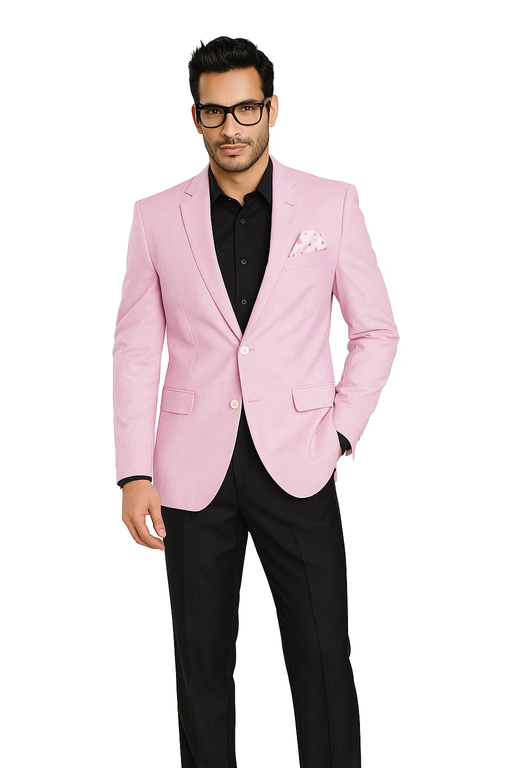 Men'S Stylish Two Button Jacket Pink Cheap Priced Unique Fashion Designer Men'S Dress Blazers Sale Sport Coat