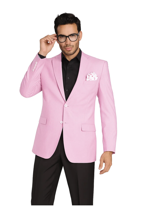 Men'S Stylish Two Button Jacket Pink Cheap Priced Unique Fashion Designer Men'S Dress Blazers Sale Sport Coat