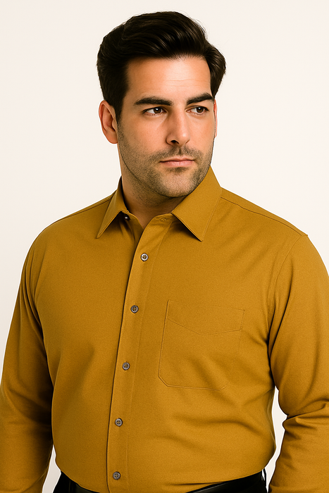Men'S Wrinkle Free French Cuff Dress Shirt Spread Collar Men'S Dress Shirt