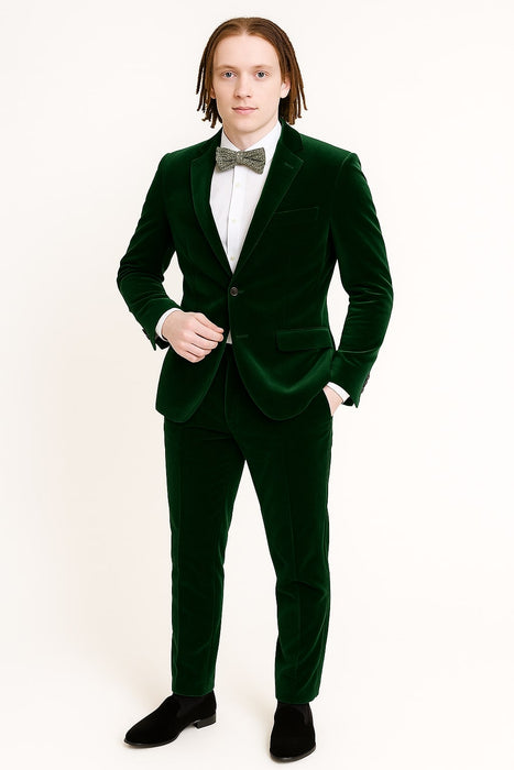 Emerald Green Velvet Suits