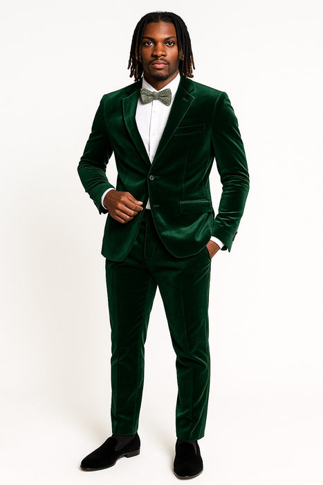 Emerald Green Velvet Suits