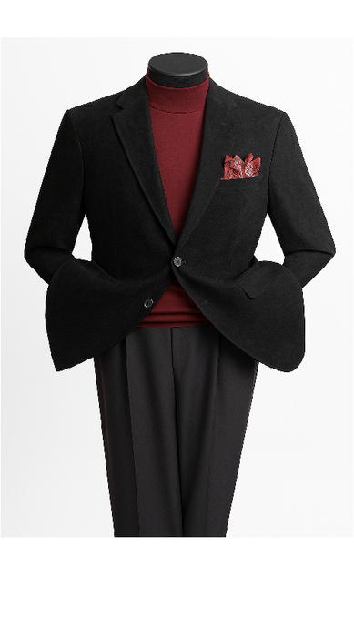 Men's 2 Button Classic Corduroy Cheap Priced Unique Dress Blazer Jacket For Men Sale Black
