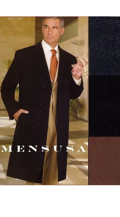 Full Or 3/4 Length (2 Options) Men's Overcoat Wool 3 Buttons High Quality Super 150'S Fabric Men's Dress Long Coats Available In 20 Colors