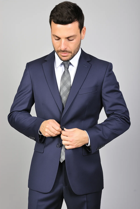Men's Dark Navy Blue Suit