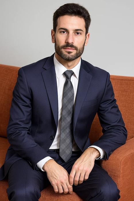 Men's Dark Navy Blue Suit