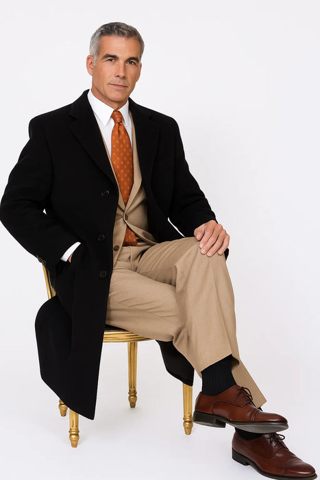 Men's Overcoat Wool 3 Buttons