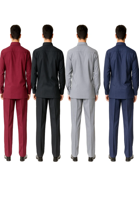 Men's Plain Long Sleeve Casual Walking Suit
