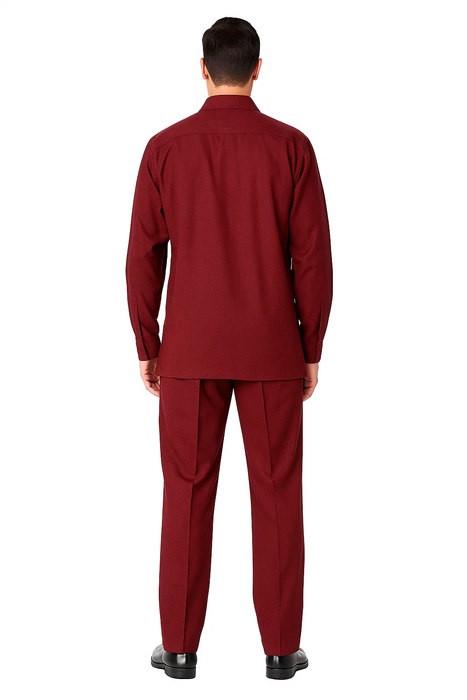 Men's Plain Long Sleeve Casual Walking Suit