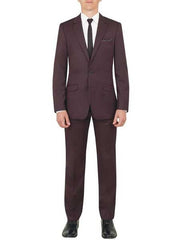 Men's 2 Button Plum ~ Eggplant ~ Dark Burgundy ~ Wine ~ Maroon Suit Suit slim fitted skinny suit