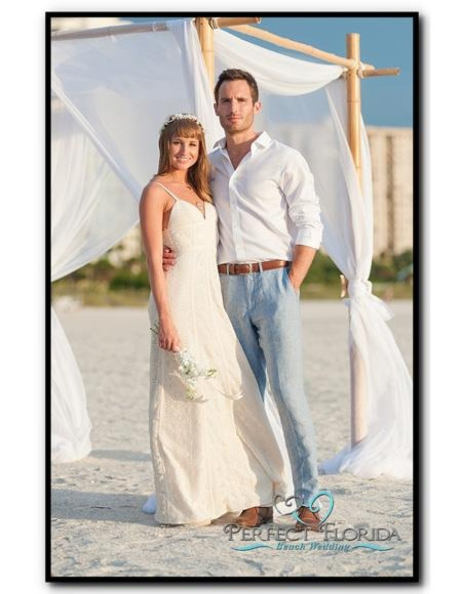 Men's Beach Wedding Attire Suit Menswear Gray and White $199