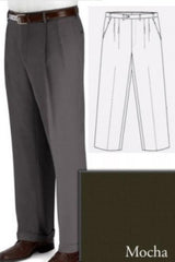 Mocha Custom Fitting Big and Tall Dress Pants