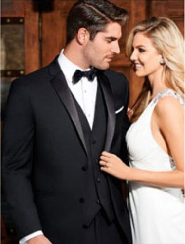 Parker Black 2-Button Notch Tuxedo Ike Evening by Tuxedo Authentic Brand