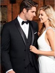 Parker Black 2-Button Notch Tuxedo Ike Evening by Tuxedo Authentic Brand