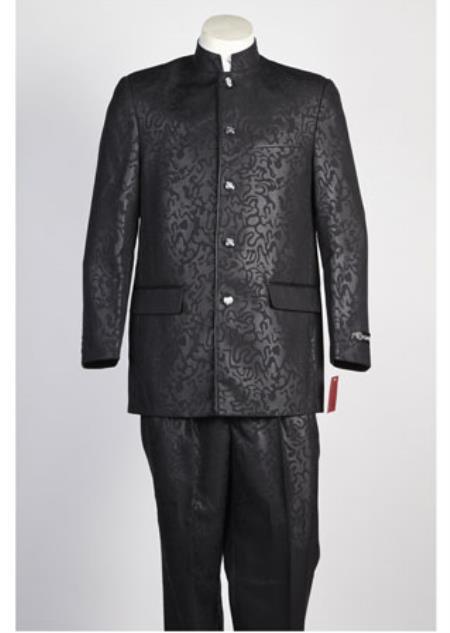 Men's Black Button Closure Nehru Jacket Marriage Groom Wedding