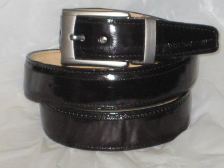 Men's Genuine Authentic Black Eel Belt