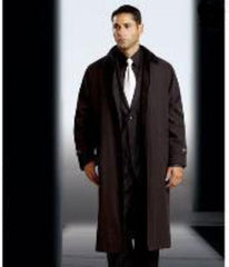 Men's Dress Coat Polyester/Nylon Long Style Rain Coat-Trench Coat(Snap Off Liner)