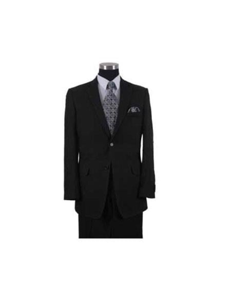 Linen~Cotton Black 2 Button Elbow Patch Sleeve Men'S Summer Suit Or Blazer Or Sportcoat