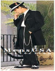 Men'S Black Dress Zoot Suit Fashion Tuxedo For Men + White Shirt + Black Tie Package Combo ~ Combination Price Men'S Dress Shirt
