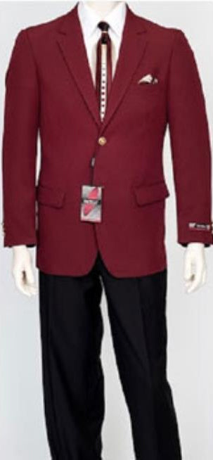 Pacelli Burgundy ~ Wine ~ Maroon Color Pleated Baggy Fit Dress Pants unhemmed unfinished bottom Men's Wide Leg Trousers - Cheap Priced Dress Slacks For Men On Sale main image 0