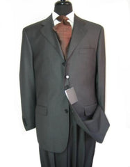 Premier Quality Italian Fabric Double Vent Super 150'S Wool Slid Charcoal Gray Available In 2 Or 3 Buttons Style Regular Classic Cut