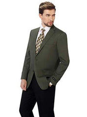 Men's Classic Fit Sport Coat Suit Jacket Blazer Olive