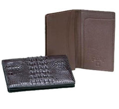 Men's Genuine Exotic Animal Skin Ferrini Hornback Crocodile Card Holder