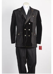 Men's Double Breasted Suits Black Suit