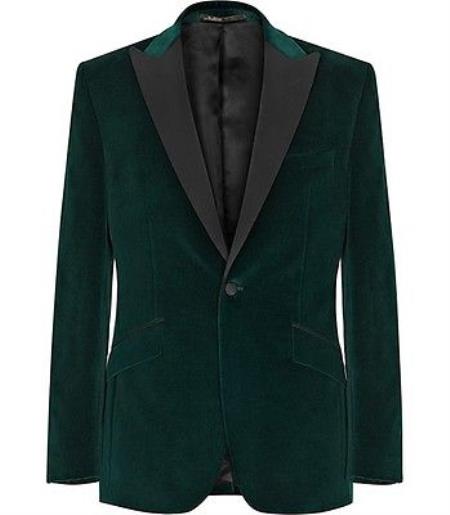 Mens Green Velvet Blazer Men Olive Green Stylish Tuxedo Sports velour Blazer Jackets Coat Velvet Fabric black Lapel