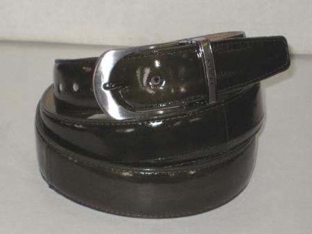 Men's Genuine Authentic Olive Green Eel Belt