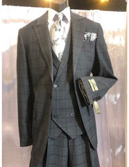 Men's Grey One Button Suit