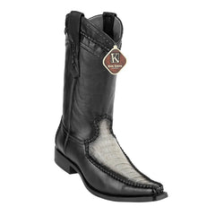 Men's King Exotic Boots Genuine Caiman Belly European Toe Gray (477bd8209)