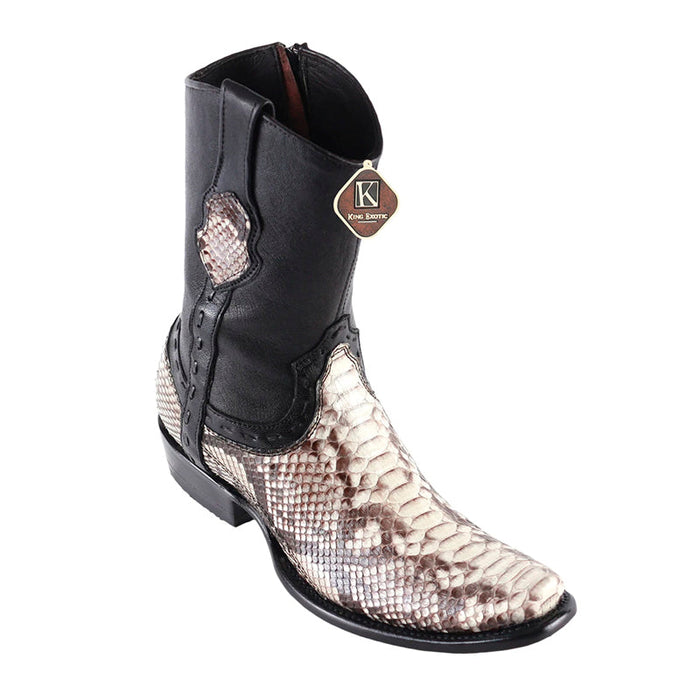 Men's King Exotic Python Boots Dubai Toe Handcrafted Natural (479B5749)