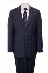 Men's Black And White Checkered Suit Checkered Pattern Texture Blazer Jacket Suit Dark Navy Windowpane Plaid - Black And White Checkered Suit - 100% Percent Wool Fabric Suit - Worsted Wool Business Suit