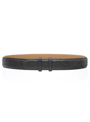 Black Men's Genuine Full Ostrich Quill Belt 1 1/2'' width