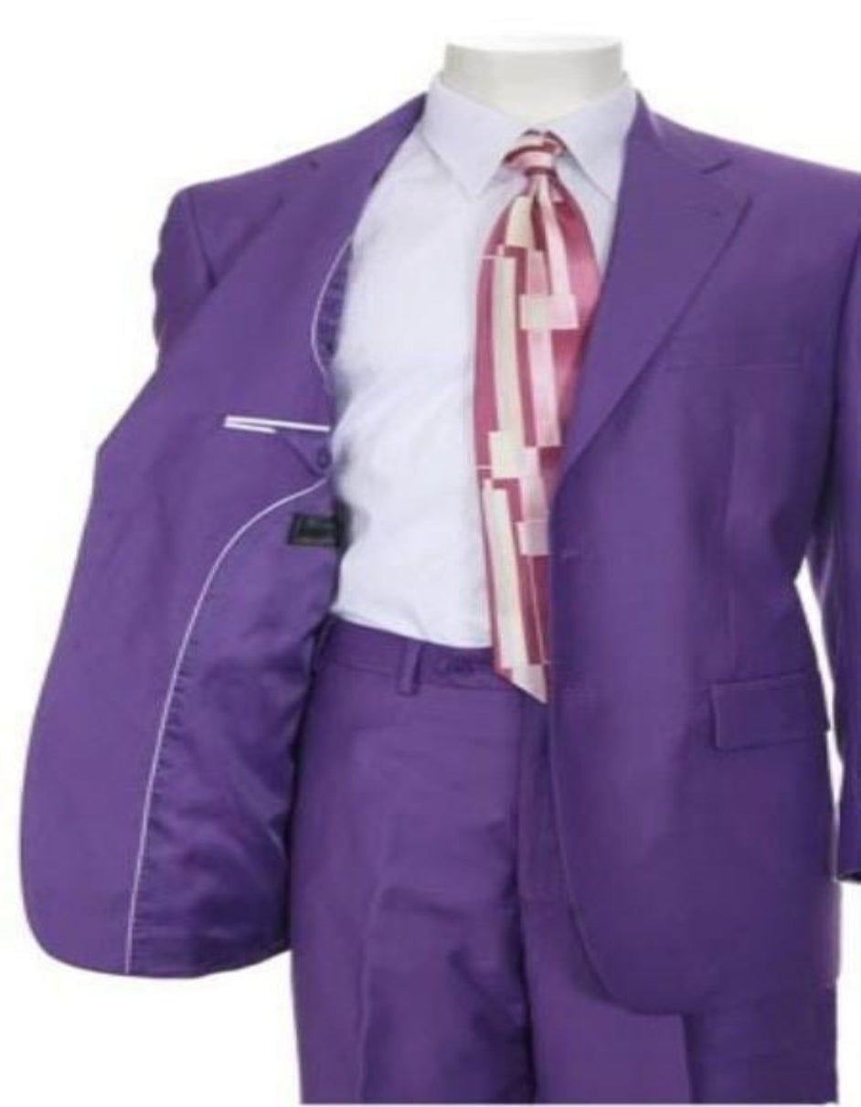 Men's Multi-Stage Party Cheap Priced Business Suits Clearance Sale Collection Purple Slim Fitted Suit