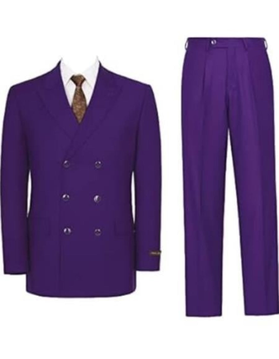 Mens Purple Suit - Double Breasted Suit - 1920s Suits - Mardi Gras Suit