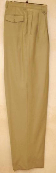 long rise big leg slacks greenish color with some hint of gray Taupe Wide Leg Dress Pants Pleated baggy dress trousers unhemmed unfinished bottom