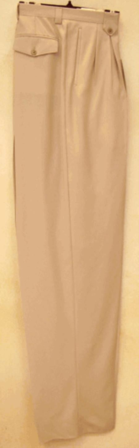 long rise big leg slacks Sand Wide Leg Dress Pants Pleated baggy dress trousers unhemmed unfinished bottom