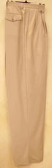 long rise big leg slacks Sand Wide Leg Dress Pants Pleated baggy dress trousers unhemmed unfinished bottom