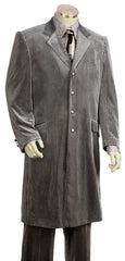 Mens Zoot Suit Mens Fashionable Long Suit Silver 45'' Long Jacket EXTRA LONG JACKET Maxi Very Long