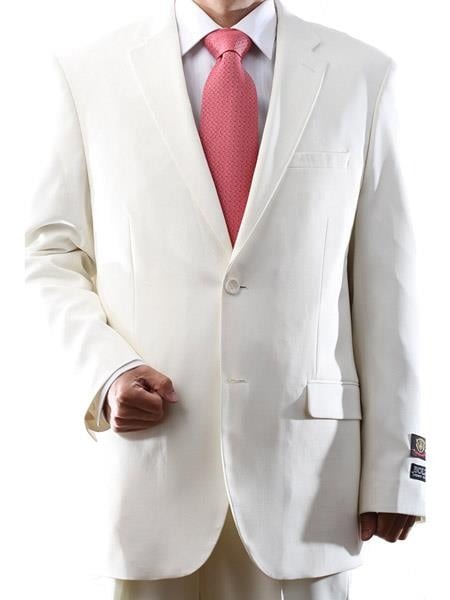 Bolzano Men's Fully Lined 100% Polyester 2 Buttons Dress Suit
