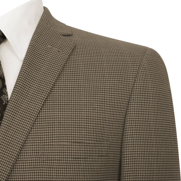 Mens 2 Button Slim Fit Light Brown Blazer