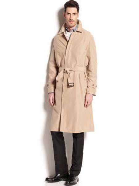 Men's Dress Coat Winter trench coat Rain Coat Tan