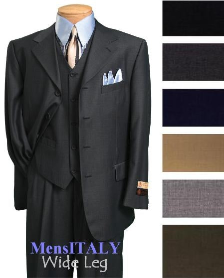 Exclusive Stunning Available In 3 Button Style Jacket 3 Piece Vested Wide Leg Pant
