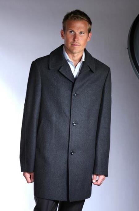 Mens Topcoat Jean-Paul Germain Wool Blend Car Coat Big and Tall Sizes
