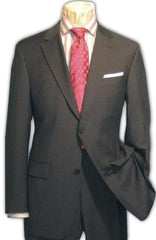 Men'S 2 Button Charcoal Gray Super 150'S Dress Business ~ Wedding 2 Piece Side Vent - Color: Dark Grey Suit - 100% Percent Wool Fabric Suit - Worsted Wool Business Suit