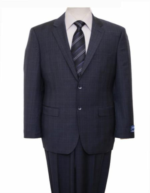 Men's Dark Navy 2 Button Front Closure  100% Wool Dark Blue Suit