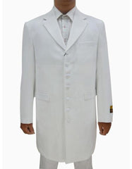 Men's White Seven Button Zoot Suits