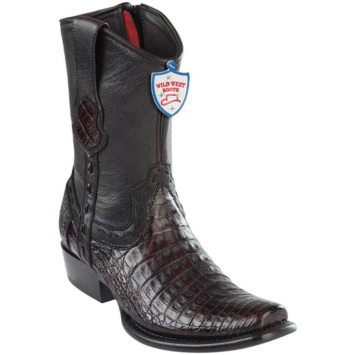 Men's Wild West Caiman Belly Dubai Toe Short Boots 279B82